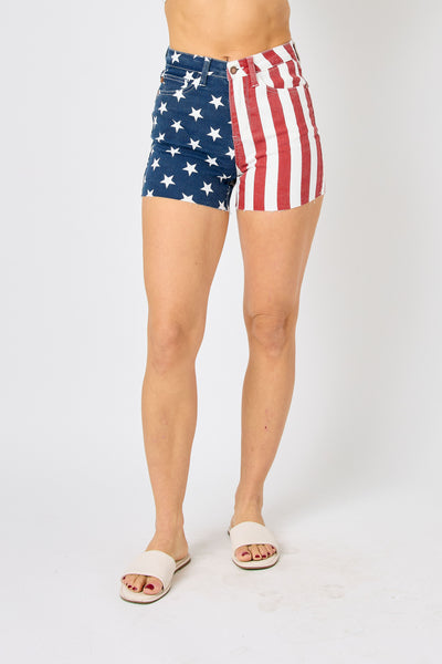 Judy Blue HW Be The Dream Patriotic Shorts