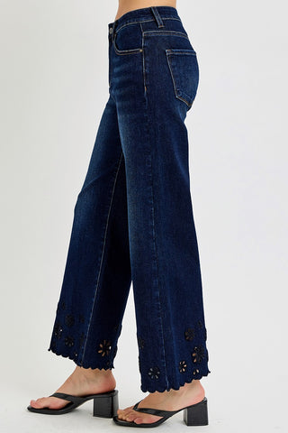 Risen HR Sneek Peek Scallop Bottom Jeans