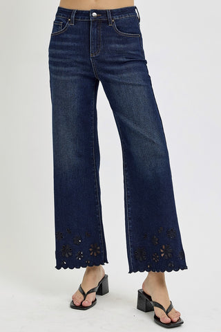 Risen HR Sneek Peek Scallop Bottom Jeans