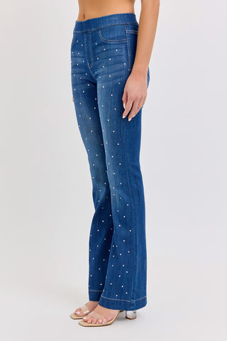 Cello MR Crystal Crush Flare Jeggings