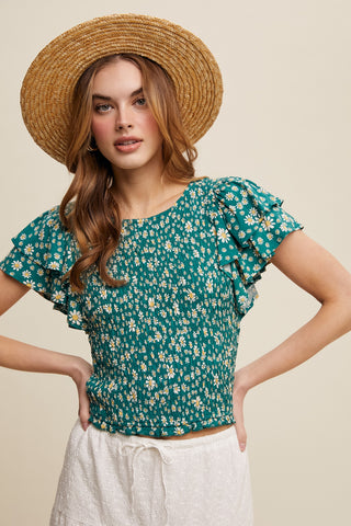 FINAL SALE: The Daisy Smocked Top