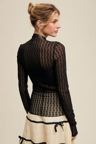 Soft Celeste Sheer Top