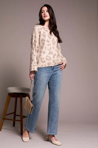 TRIBAL Wild Sparkle Jacquard Sweater