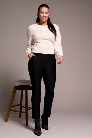 TRIBAL Glitter Luxe Pull-On Ankle Pants