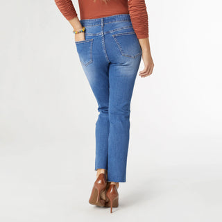 Abigail Straight Ankle Embroidered Jeans