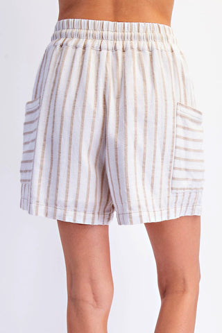 Coastal Stripe Drawstring Shorts