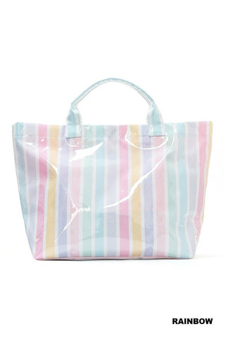 Striped Beach Tote Bag