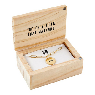 Engraved Pendant Necklace and Wood Box Sets