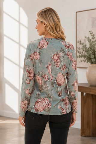 Sage Bloom Henley Top