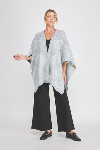 Fireside Plaid Fringe Poncho
