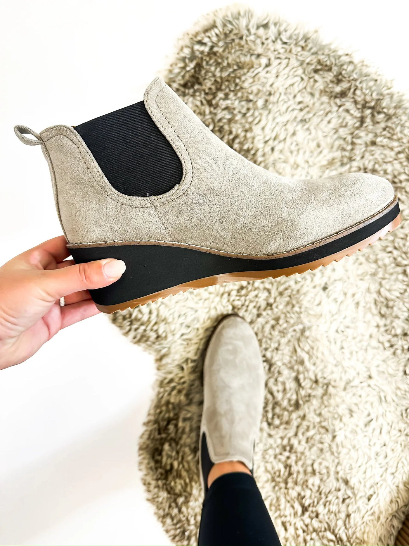 Love You A Latte Boot - Grey Suede