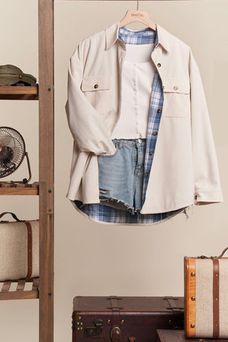 Layer It Up Reversible Plaid Shacket