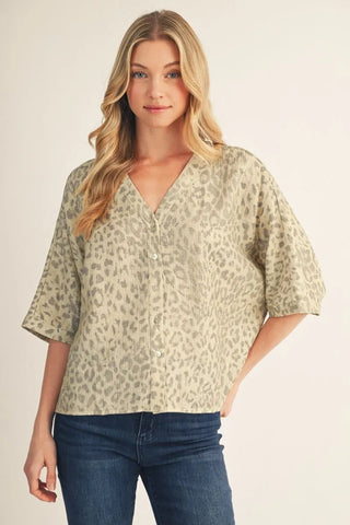 Gilded Leopard Top