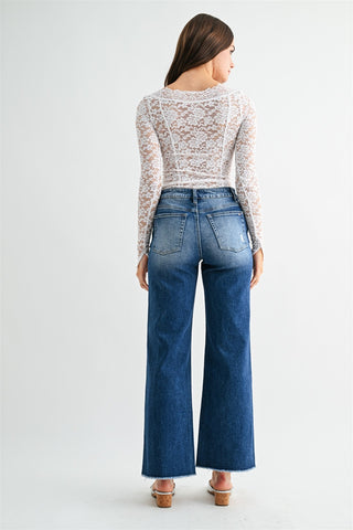 MICA DENIM: Midnight Pearl Jeans