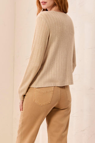 TRIBAL Long Sleeve Crew Cardigan