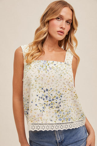 Under the Hibiscus Sleeveless Top