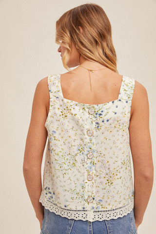 Under the Hibiscus Sleeveless Top