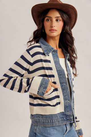 Denim Lane Stripe Jacket