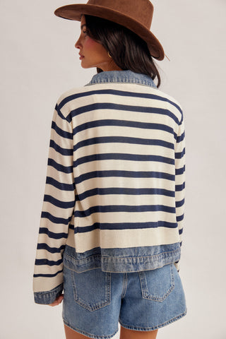 Denim Lane Stripe Jacket
