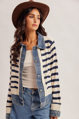 Denim Lane Stripe Jacket