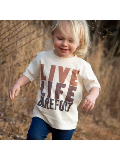 Live Life Barfoot Kids T-Shirt