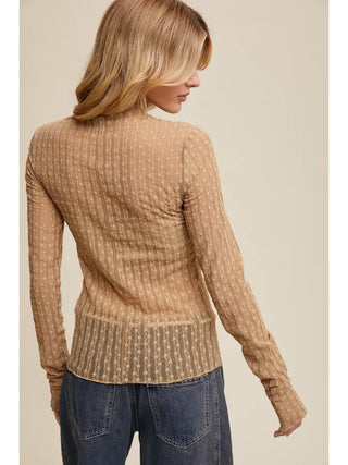 Soft Celeste Sheer Top