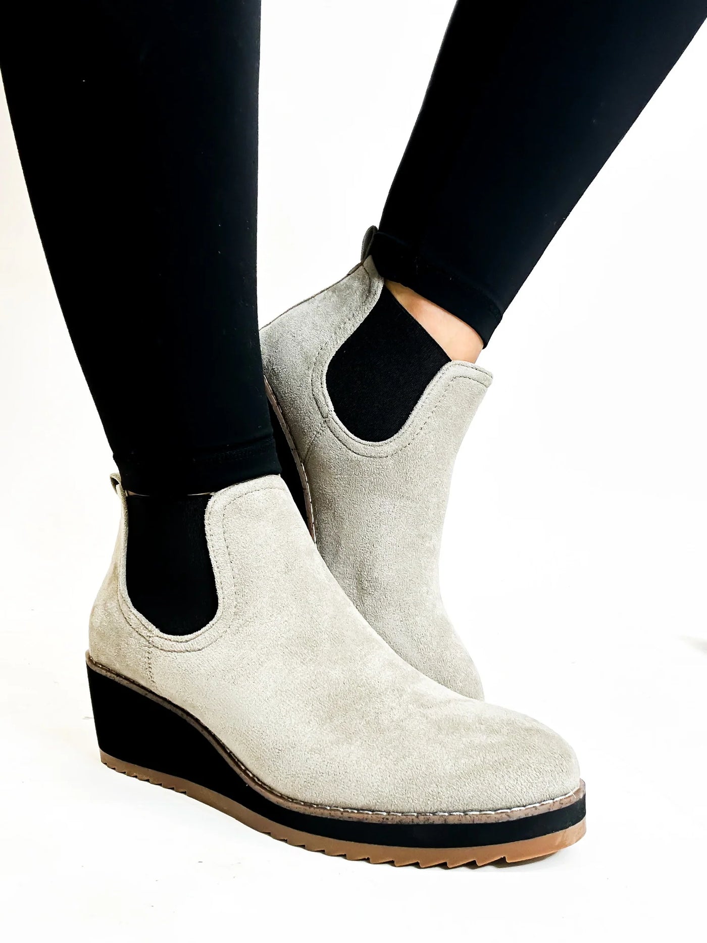 Love You A Latte Boot - Grey Suede