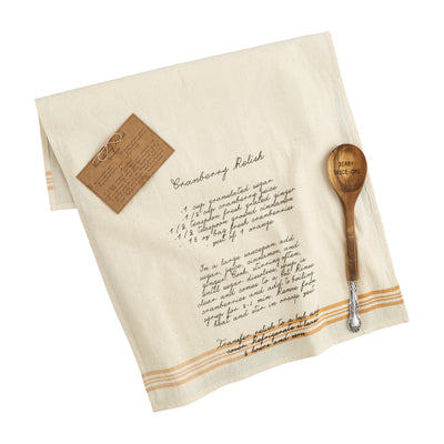 Recipe Spoon and Towel Set