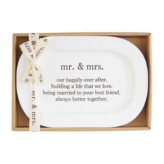 Mr & Mrs Sentiment Plate