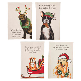 Painted Holiday Dog Towel