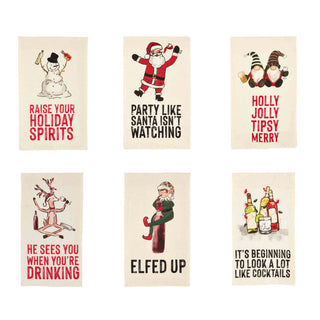 Drinking Funny Holiday Dish Towels