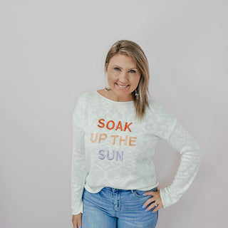 Soak Up the Sun Embroidered Sweater