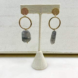 Double Drop Stone Earrings