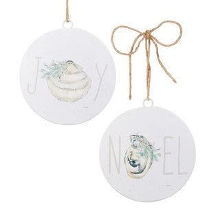 Seascape Glittered Holiday Sand Ornaments