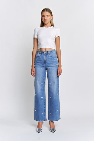 MICA HR Dazzled Dreams Wide Leg Jeans