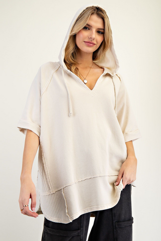 Simple Embrace Hooded Top
