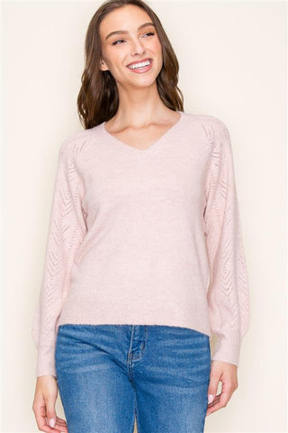 Talk About Love Pointelle Sweater