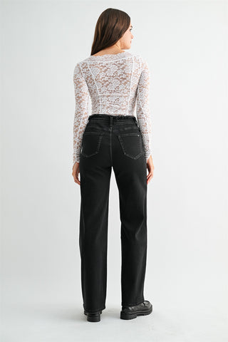 MICA DENIM: After Dark Wide Leg Jeans