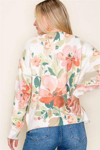 Shop Right Here Floral Sweater