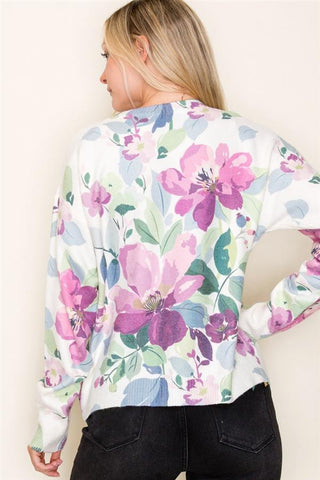 Shop Right Here Floral Sweater