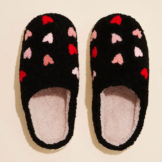 Multi Hearts Comfy Slippers