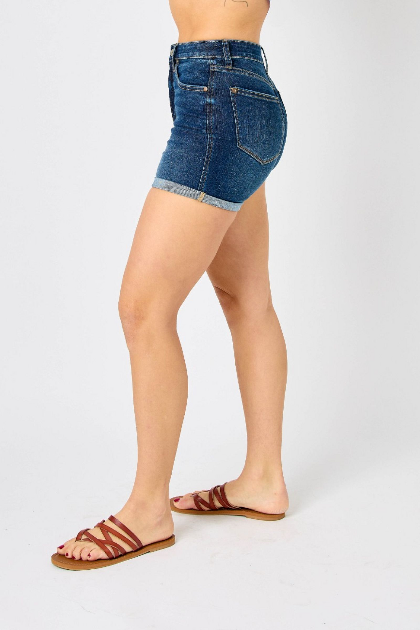 Judy Blue HW Evolving Reflections Cuffed Shorts