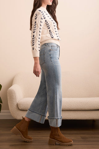 TRIBAL Brooke Cuffed Palazzo Jeans