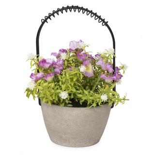 Pink And White Flower Arrangement In Basket