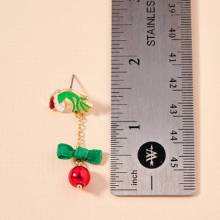 Christmas Green Ornament Dangling Earring