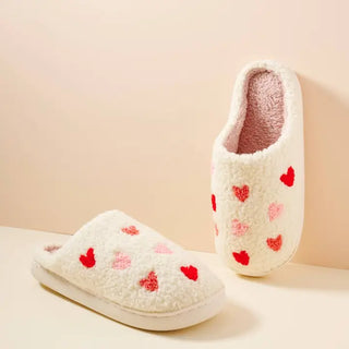 Multi Hearts Comfy Slippers