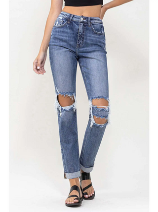 Vervet Felt Like It HR Distressed Cuffed Jean