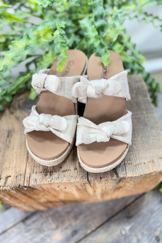 Tie The Knot Wedge Sandals