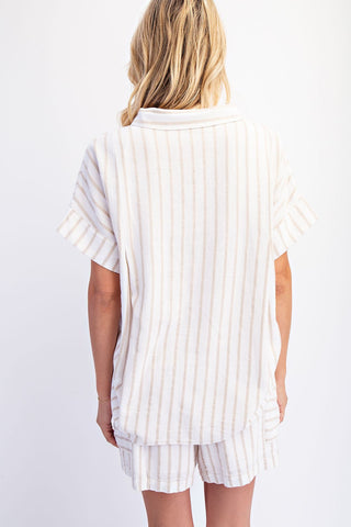 Coastal Stripe Linen Shirt