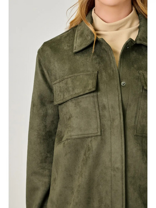 Touch Of Refinement Suede Shacket